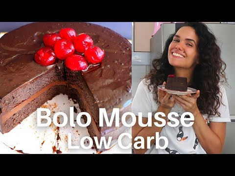 Bolo Mousse de Chocolate Low Carb