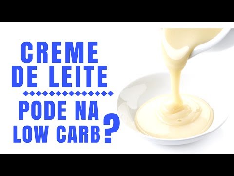 Creme de leite pode na dieta low carb? Pode usar em receita?